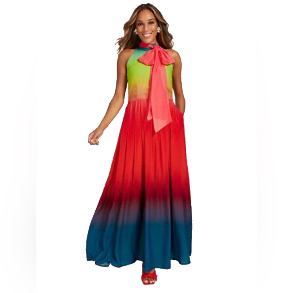 New York & Company Ombré Maxi Dress Size XS NWT